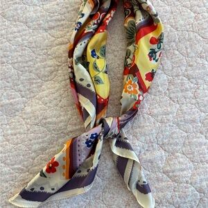 Anthro Floral Silk Scarf
